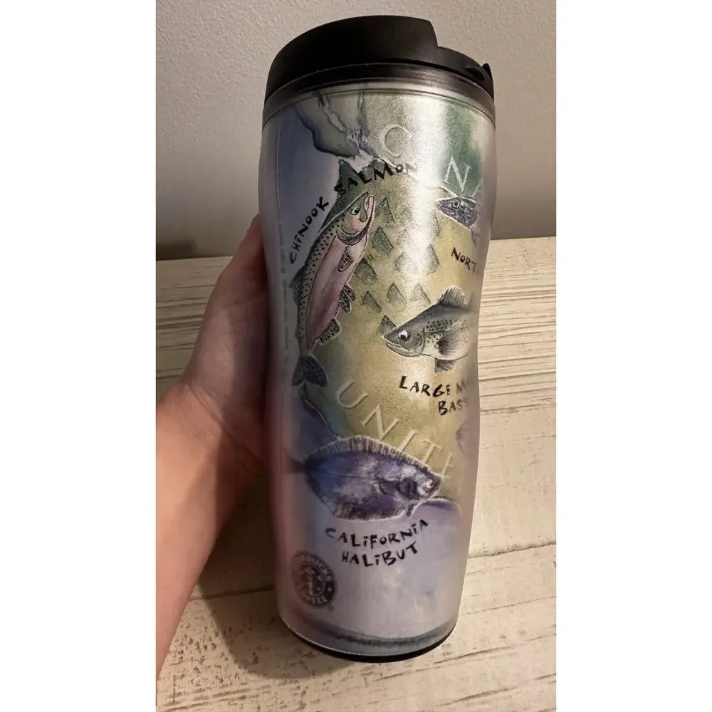 Starbucks Fish Of The United States Double Wall Tumbler 2001 Barista Coffee Mug